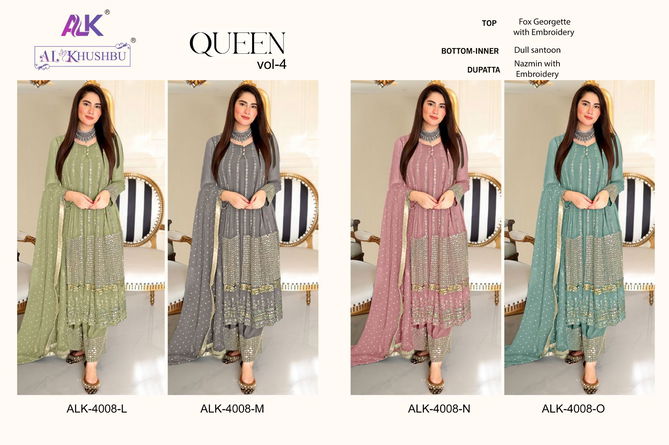 Queen Vol 4 By Alk Khushbu Pakistani Suits Catalog